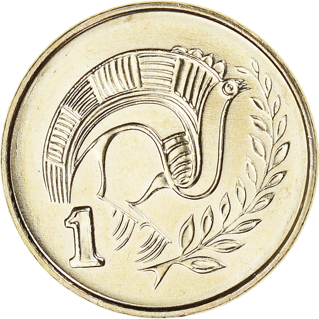 Münze, Zypern, Cent, 2003, UNZ+, Nickel-brass, KM:53.3