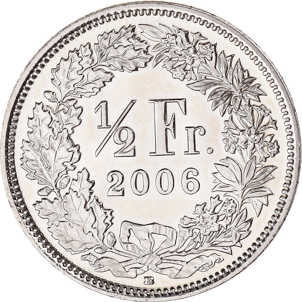Coin, Switzerland, 1/2 Franc, 2006, Bern, MS(64), Copper-nickel, KM:23a.3