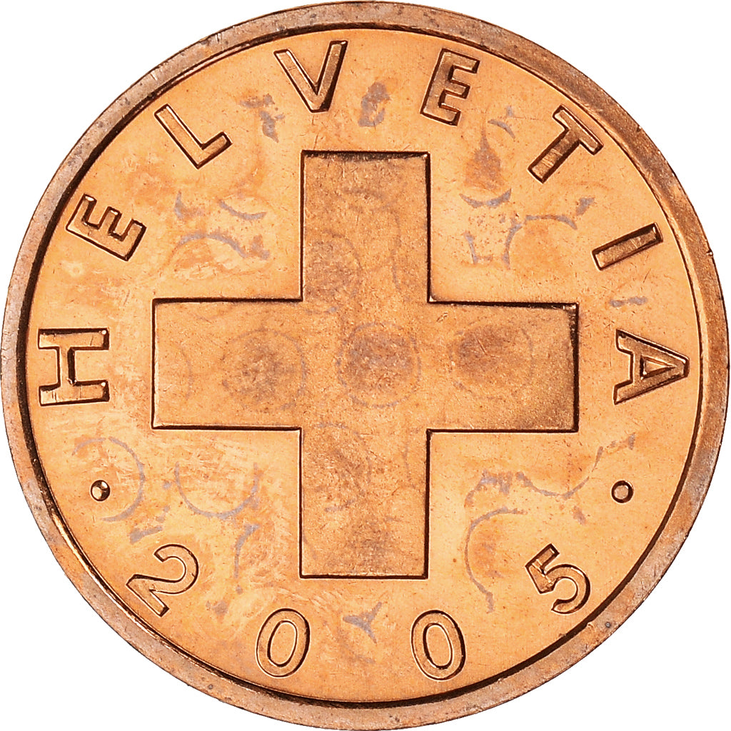 Coin, Switzerland, Rappen, 2005, Bern, MS(64), Bronze, KM:46