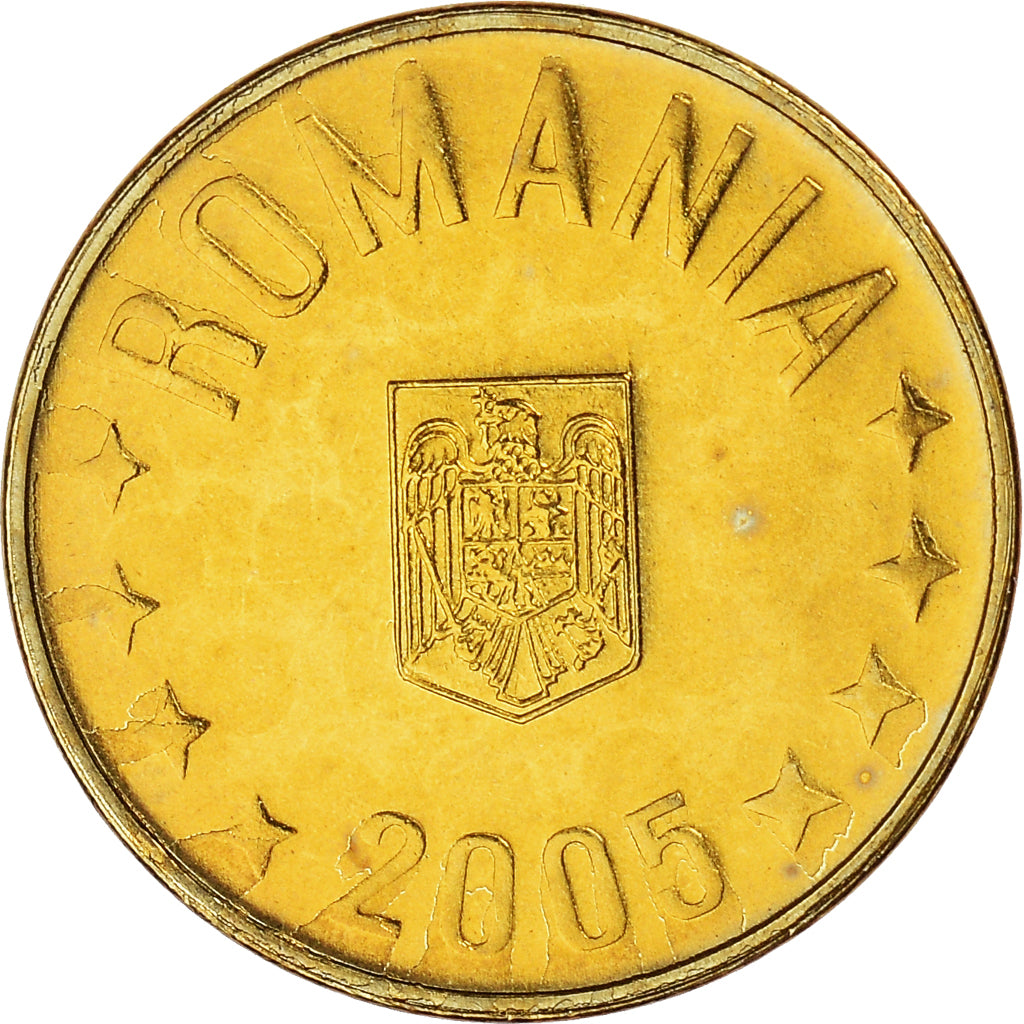 Coin, Romania, Ban, 2005, MS(60-62), Brass plated steel, KM:189