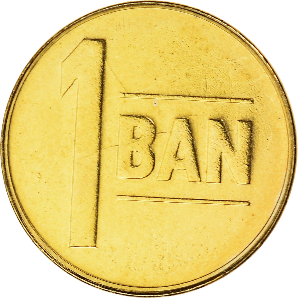 Coin, Romania, Ban, 2005, MS(60-62), Brass plated steel, KM:189