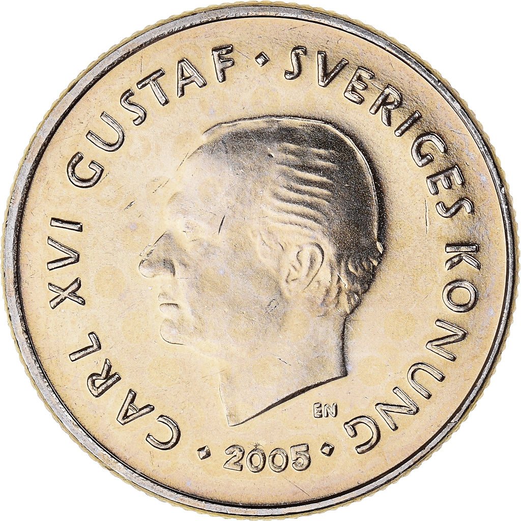 Moneta, Svezia, Carl XVI Gustaf, Krona, 2005, Eskilstuna, SPL, Rame-nichel