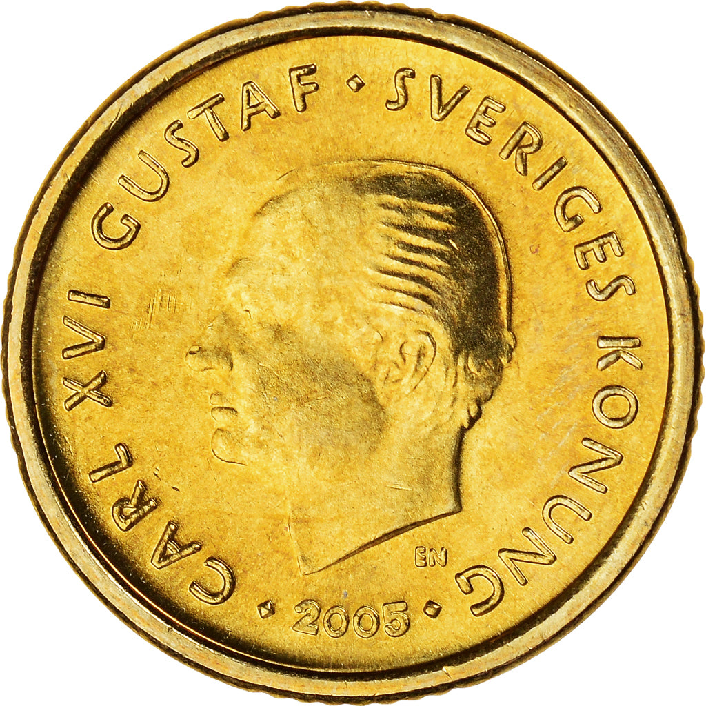Coin, Sweden, Carl XVI Gustaf, 10 Kronor, 2005, Eskilstuna, MS(63)