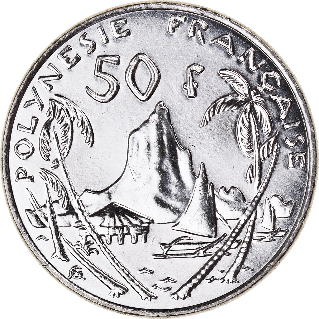 Coin, French Polynesia, 50 Francs, 2004, Paris, AU(55-58), Nickel, KM:13