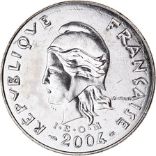Coin, French Polynesia, 20 Francs, 2004, Paris, AU(55-58), Nickel, KM:9