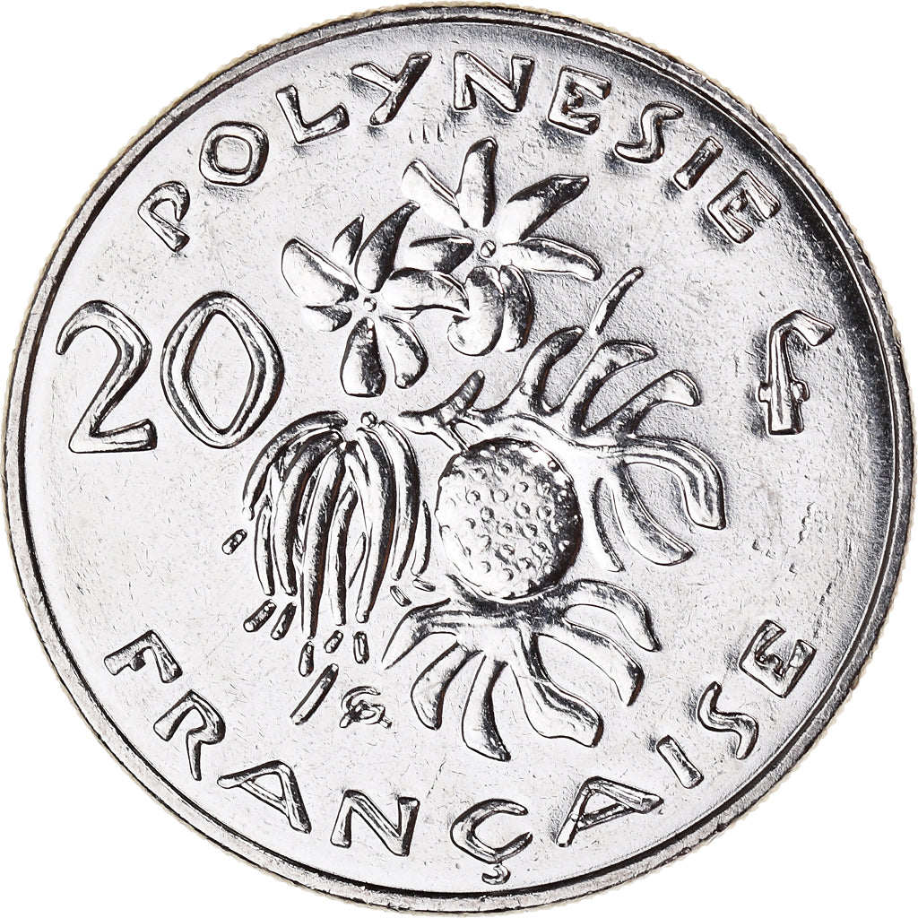 Coin, French Polynesia, 20 Francs, 2004, Paris, AU(55-58), Nickel, KM:9
