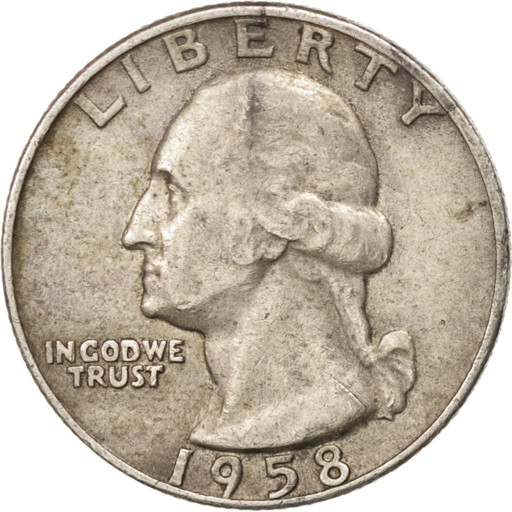 United States, Washington Quarter, 1958, Denver, KM:164, EF(40-45)