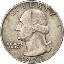 United States, Washington Quarter, 1958, Denver, KM:164, EF(40-45)