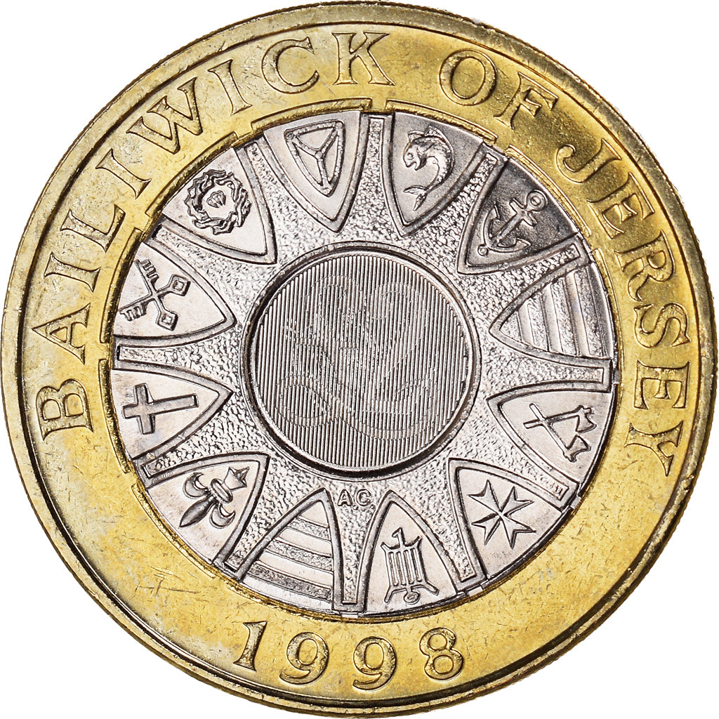Moneta, Jersey, Elizabeth II, 2 Pounds, 1998, SPL, Bi-metallico, KM:102