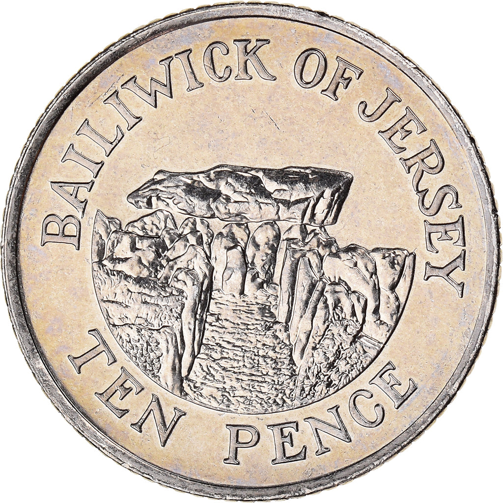 Coin, Jersey, Elizabeth II, 10 Pence, 2007, MS(60-62), Copper-nickel, KM:106