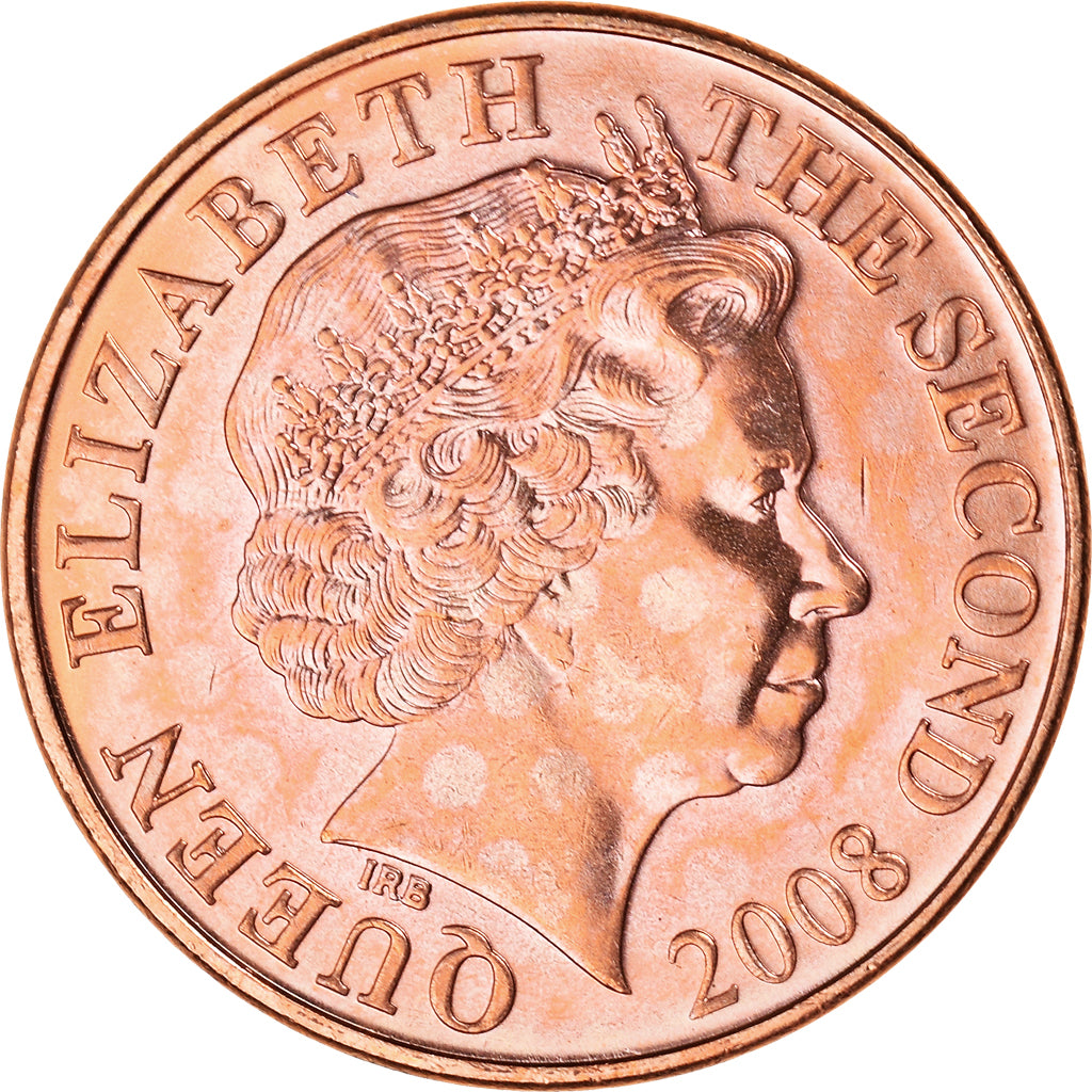 Coin, Jersey, Elizabeth II, 2 Pence, 2008, MS(60-62), Copper Plated Steel