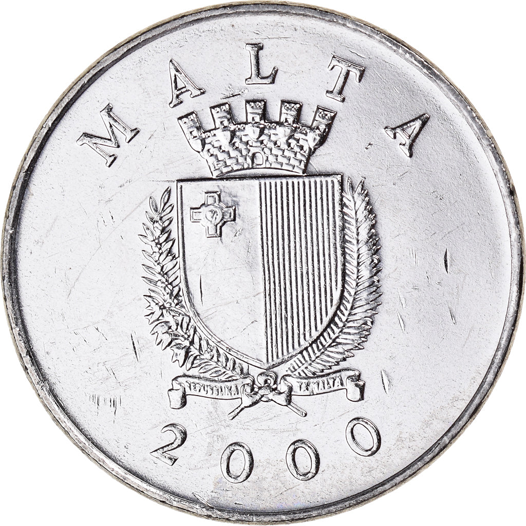 Coin, Malta, Lira, 2000, VF(30-35), Nickel, KM:99