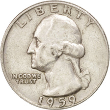 United States, Washington Quarter, 1959, Denver, KM:164, EF(40-45)
