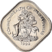 Moneda, Bahamas, Elizabeth II, 50 Cents, 1992, Franklin Mint, SC, Cobre -