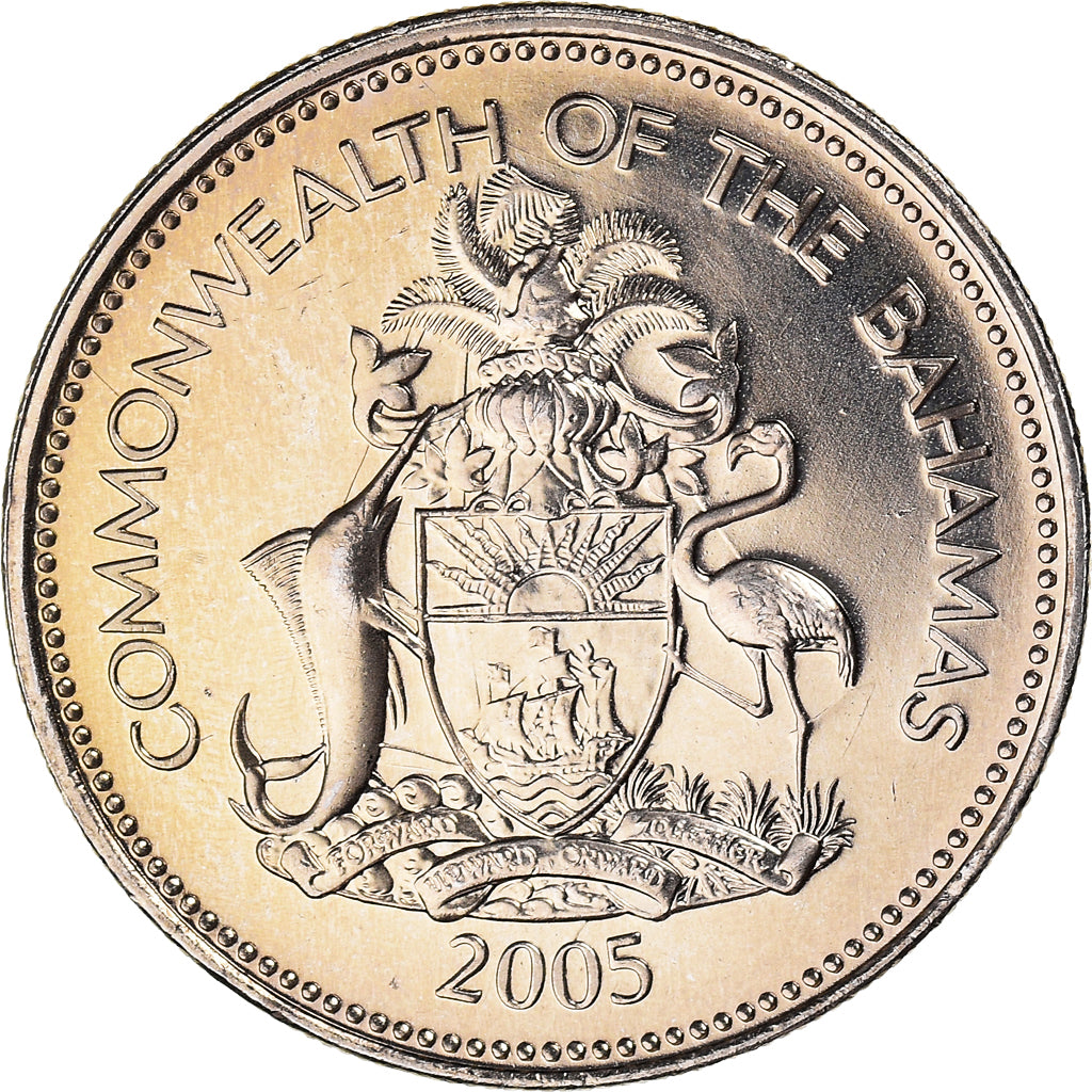 Monnaie, Bahamas, Elizabeth II, 25 Cents, 2005, SUP+, Cupro-nickel, KM:63.2