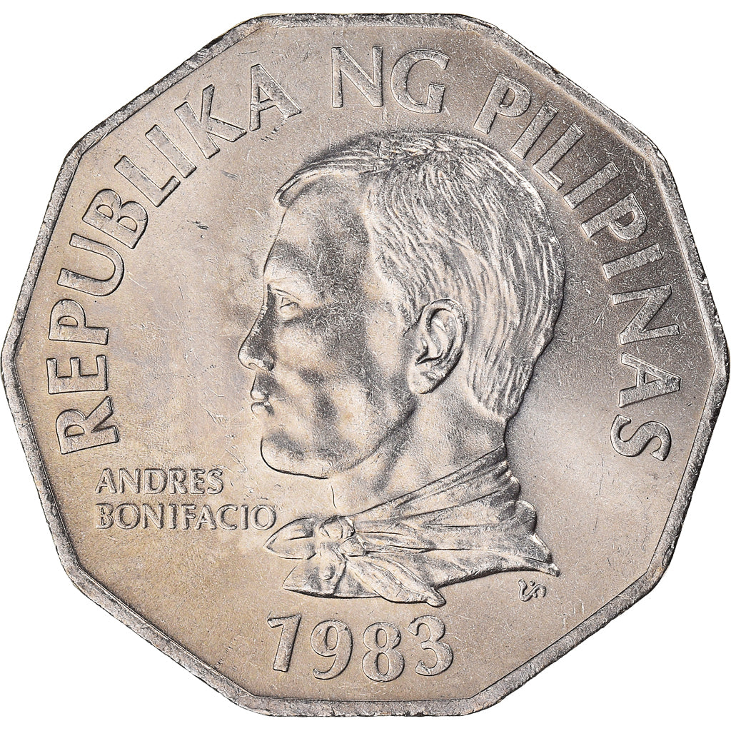 Coin, Philippines, 2 Piso, 1983, AU(55-58), Copper-nickel, KM:244
