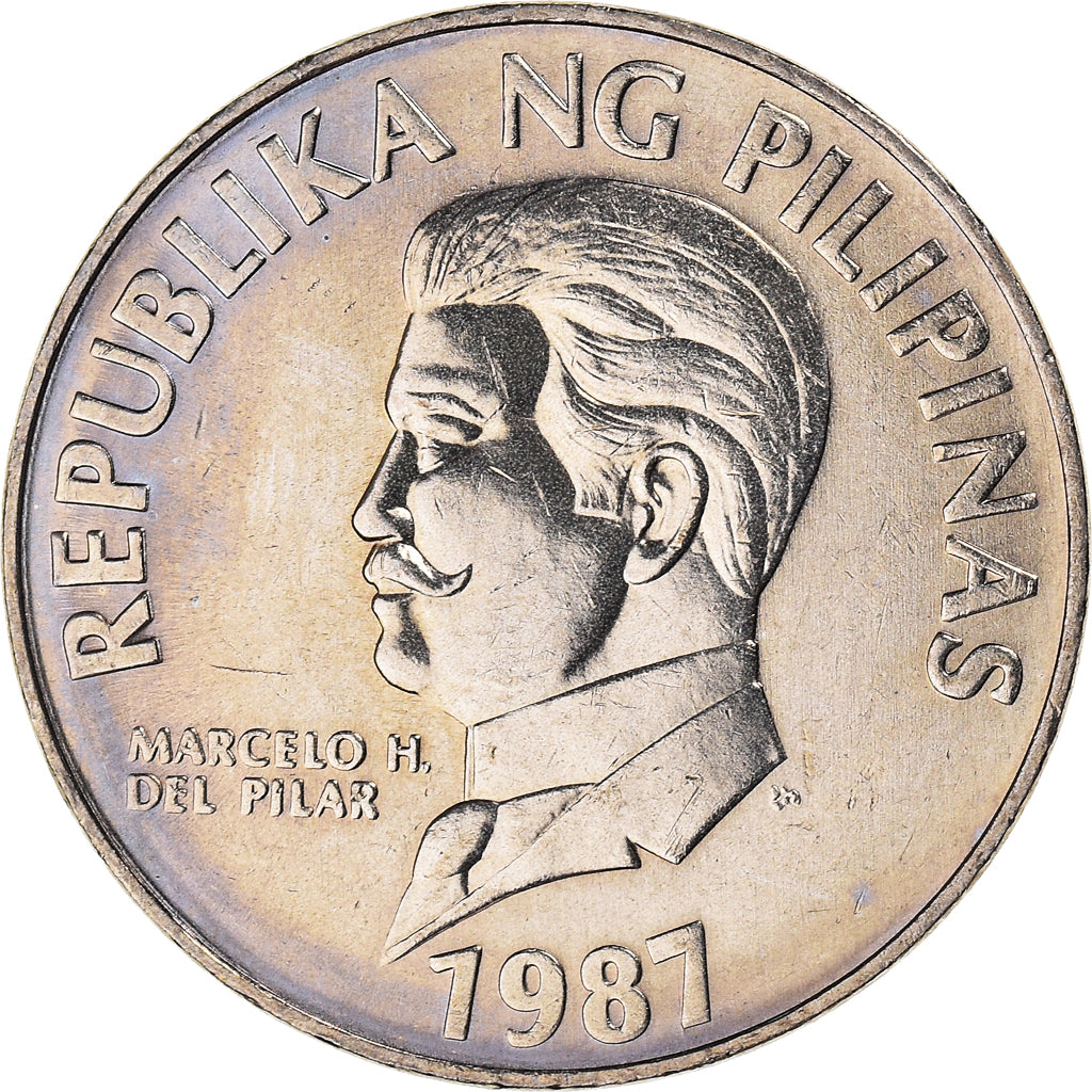 Moneta, Filippine, 50 Sentimos, 1987, SPL-, Rame-nichel, KM:242.1
