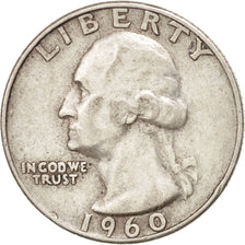 United States, Washington Quarter, 1960, Denver, KM:164, EF(40-45)