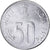 Coin, INDIA-REPUBLIC, 50 Paise, 2002, AU(50-53), Stainless Steel, KM:69