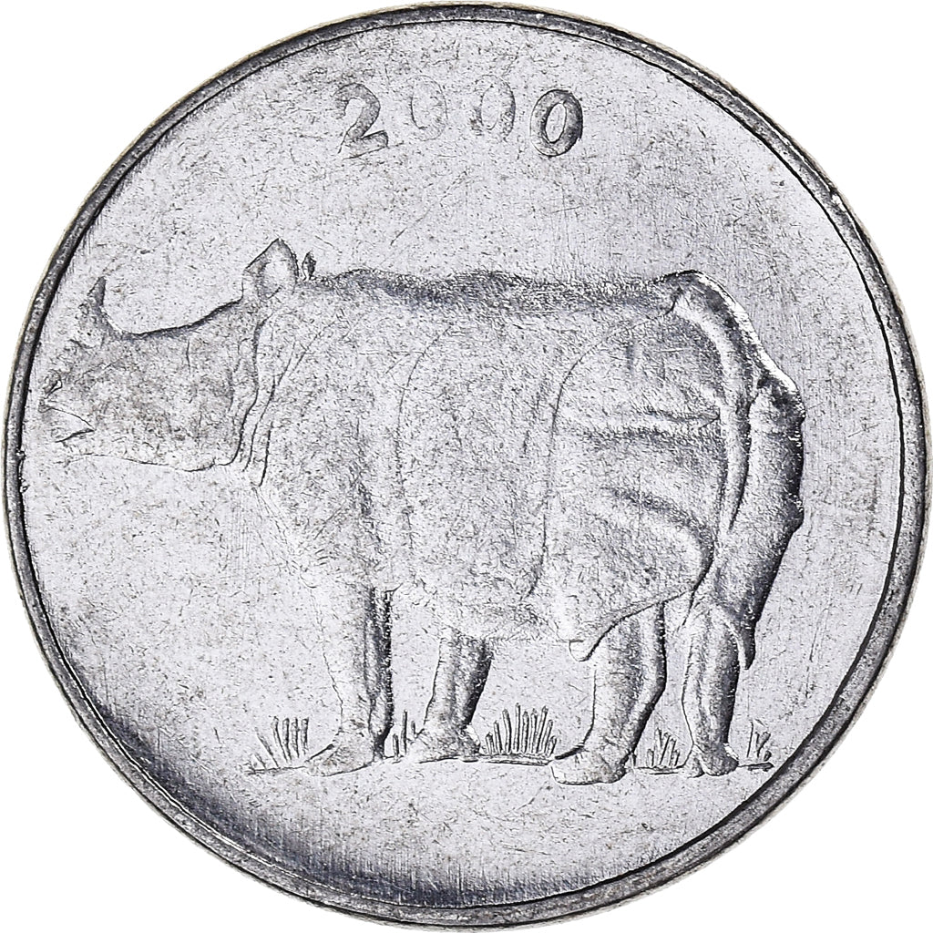 Coin, INDIA-REPUBLIC, 25 Paise, 2000, EF(40-45), Stainless Steel, KM:54