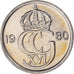 Moneta, Szwecja, 25 Öre, 1980, MS(60-62), Miedź-Nikiel