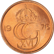 Coin, Sweden, Carl XVI Gustaf, 5 Öre, 1976, MS(63), Bronze, KM:849