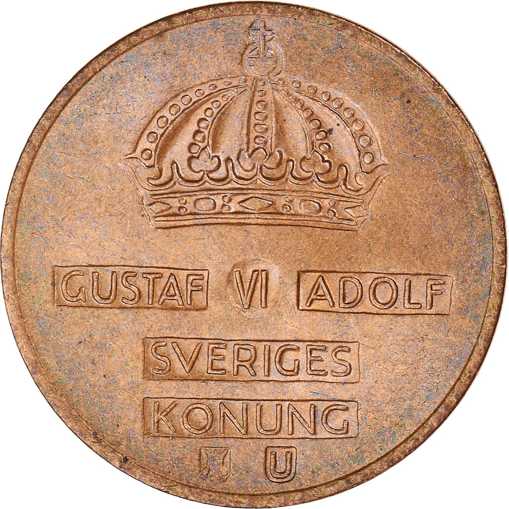 Coin, Sweden, Gustaf VI, 2 Öre, 1971, MS(60-62), Bronze, KM:821