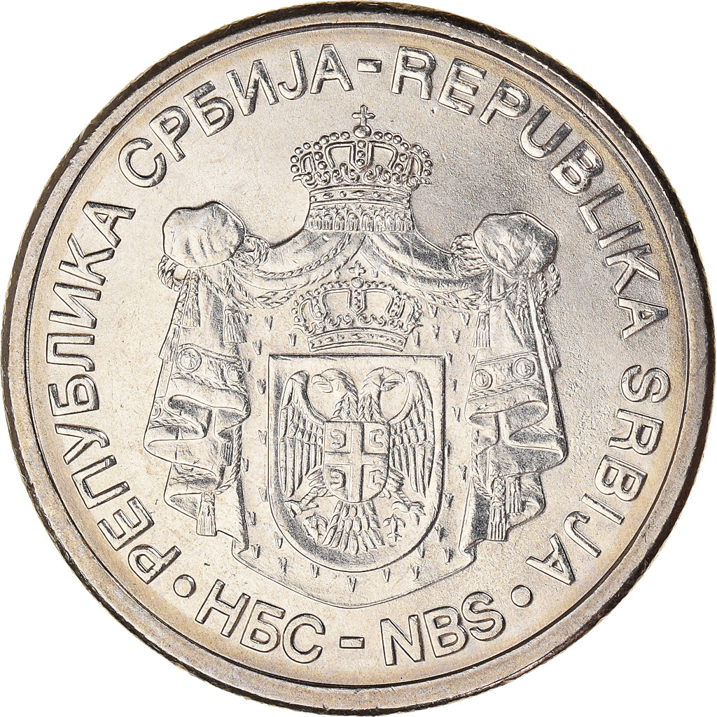 Moneta, Serbia, 10 Dinara, 2005, SPL, Rame-nichel-zinco, KM:41