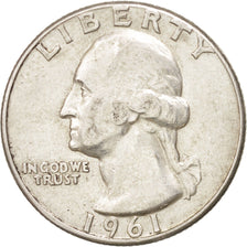 Stati Uniti, Washington Quarter, Quarter, 1961, U.S. Mint, Philadelphia, BB+,...