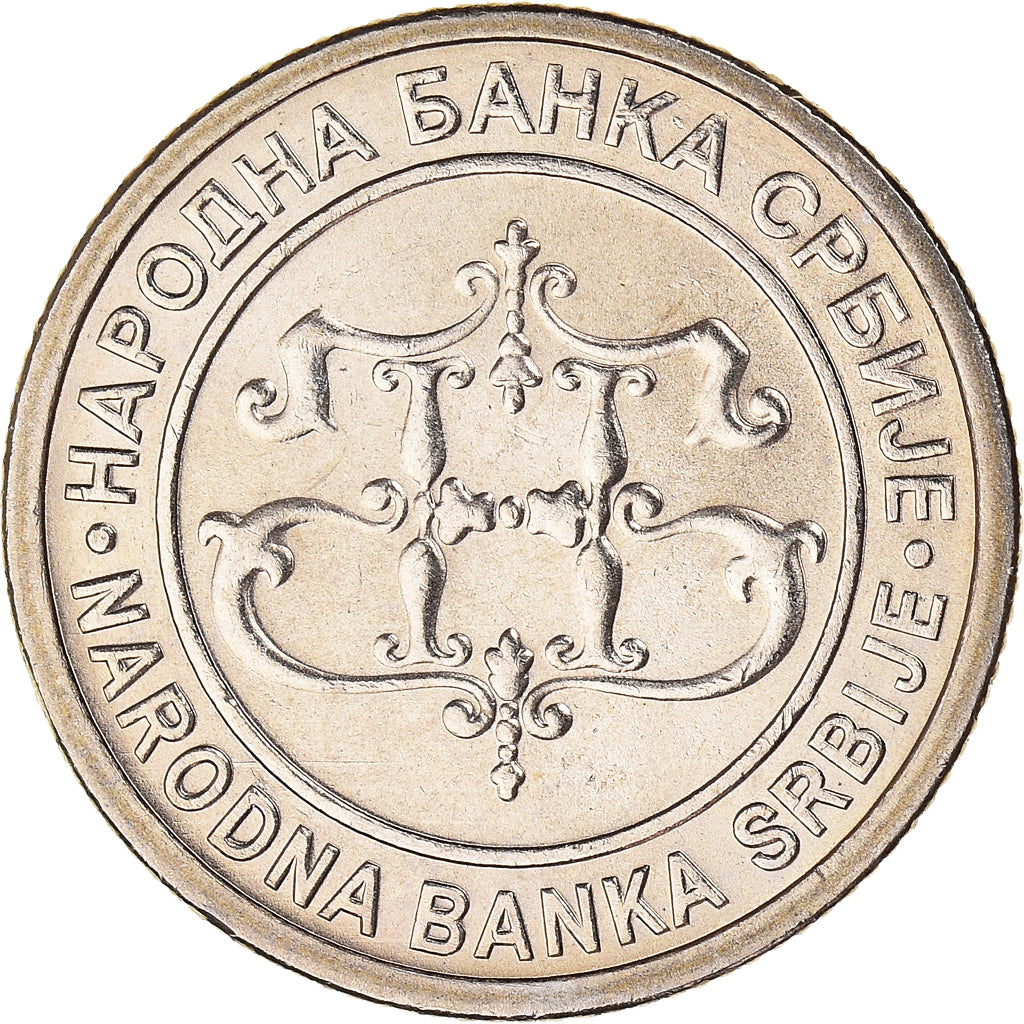 Coin, Serbia, 2 Dinara, 2003, MS(63), Copper-Nickel-Zinc, KM:35