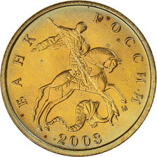 Moneta, Russia, 10 Kopeks, 2003, MS(60-62), Mosiądz, KM:602