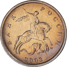 Coin, Russia, Kopek, 2003, MS(60-62), Copper-Nickel Plated Steel, KM:600