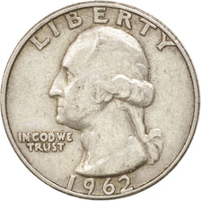 Stati Uniti, Washington Quarter, Quarter, 1962, U.S. Mint, Denver, BB, Argent...