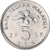 Moneta, Malezja, 5 Sen, 2005, MS(64), Miedź-Nikiel, KM:50