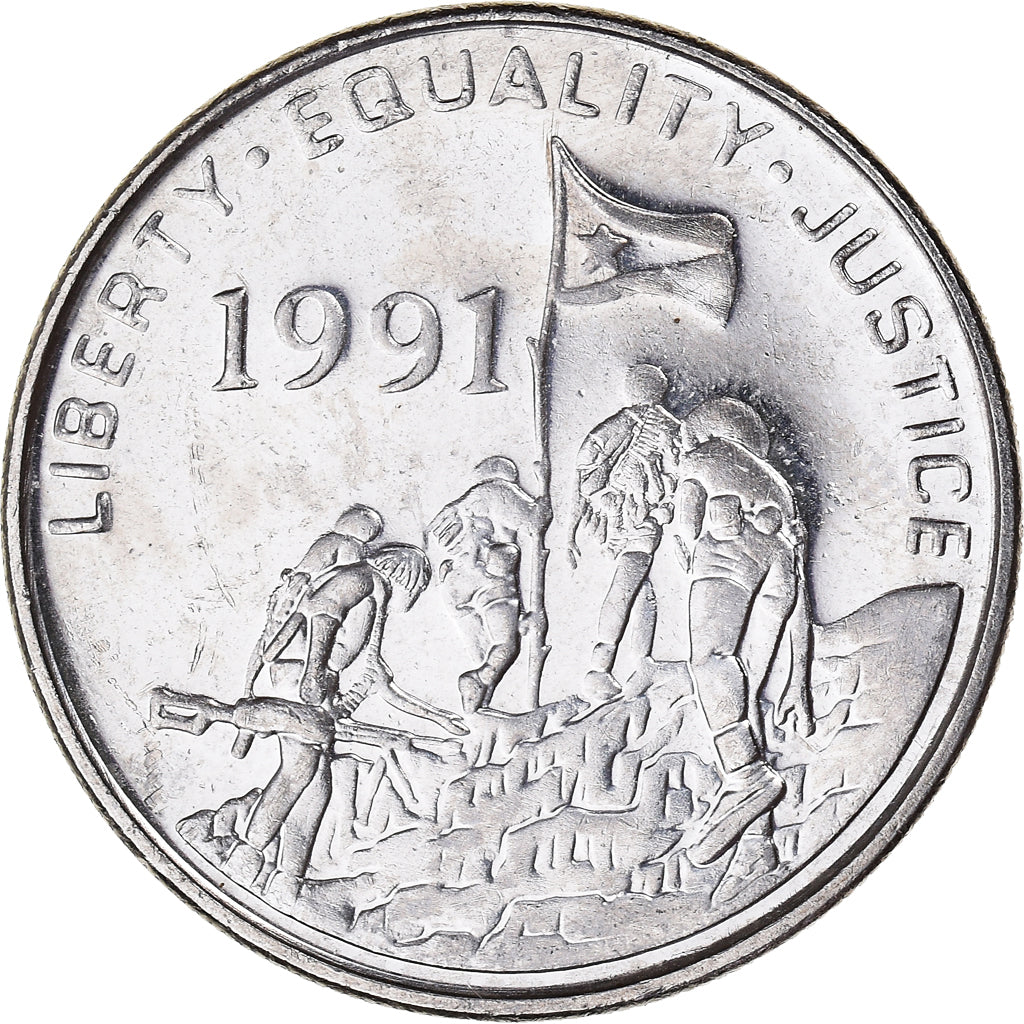 Coin, Eritrea, 50 Cents, 1997, AU(50-53), Nickel Clad Steel, KM:47