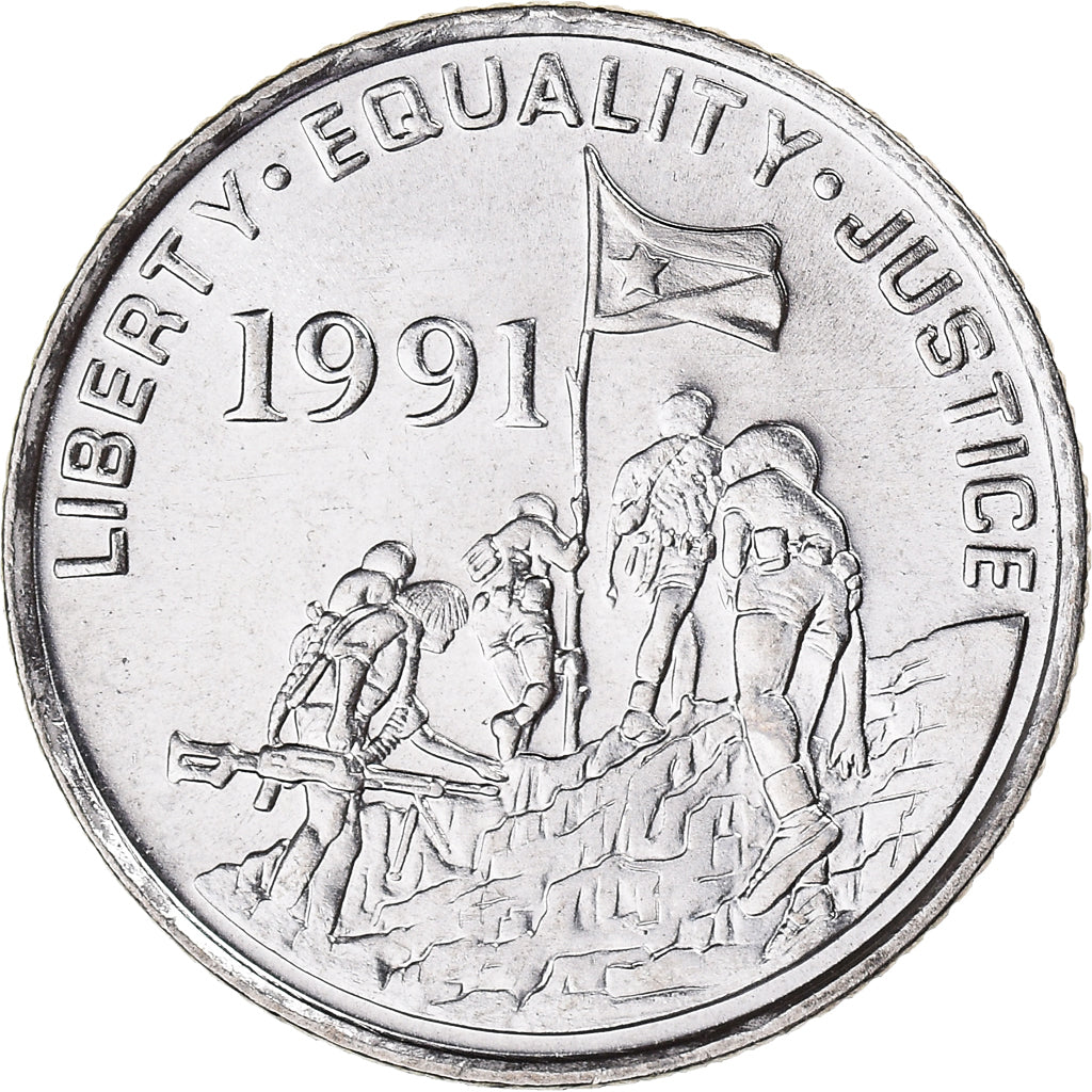 Coin, Eritrea, 10 Cents, 1997, MS(60-62), Nickel Clad Steel, KM:45