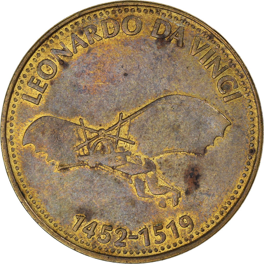 France, Jeton, Collection Shell, Leonard de Vinci, Aviation, TB