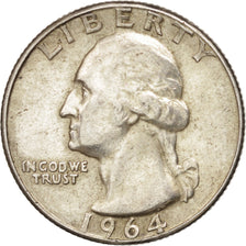 United States, Washington Quarter, 1964, Philadelphia, KM:164, AU(55-58)