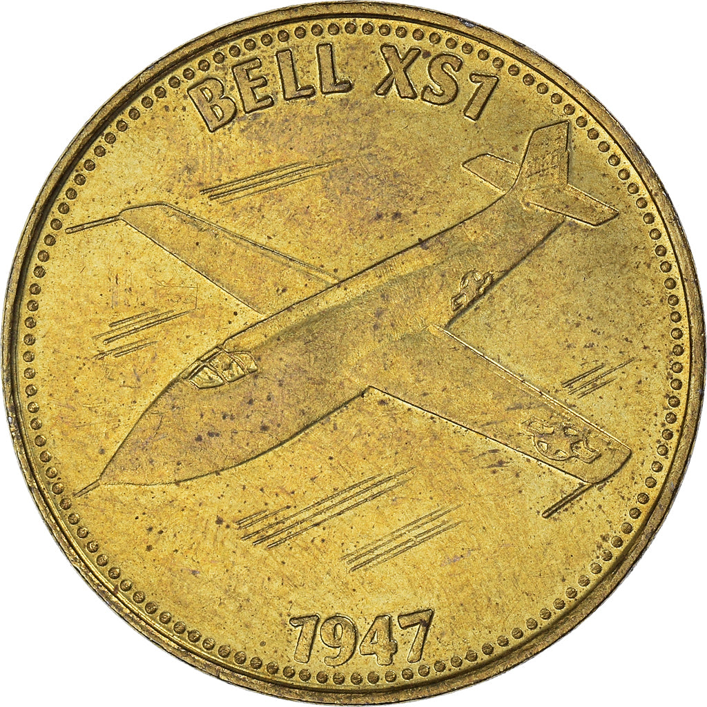 France, Token, Aviation, Bell XS7, 1947, MS(60-62), Bronze-Aluminium