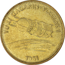 França, Token, Espace, Yuri Gagarin,Vostok 1, 1961, AU(55-58), Bronze-Alumínio