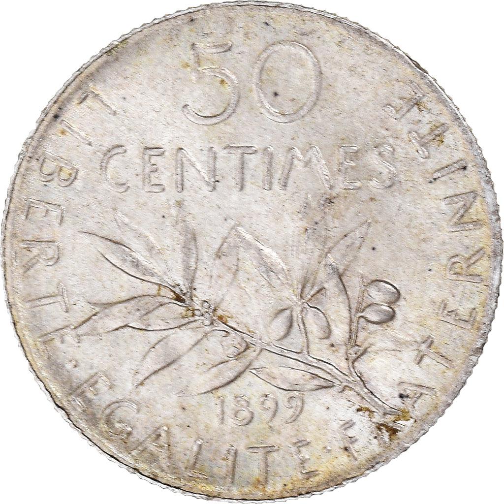 Coin, France, Semeuse, 50 Centimes, 1899, Paris, EF(40-45), Silver, KM:854