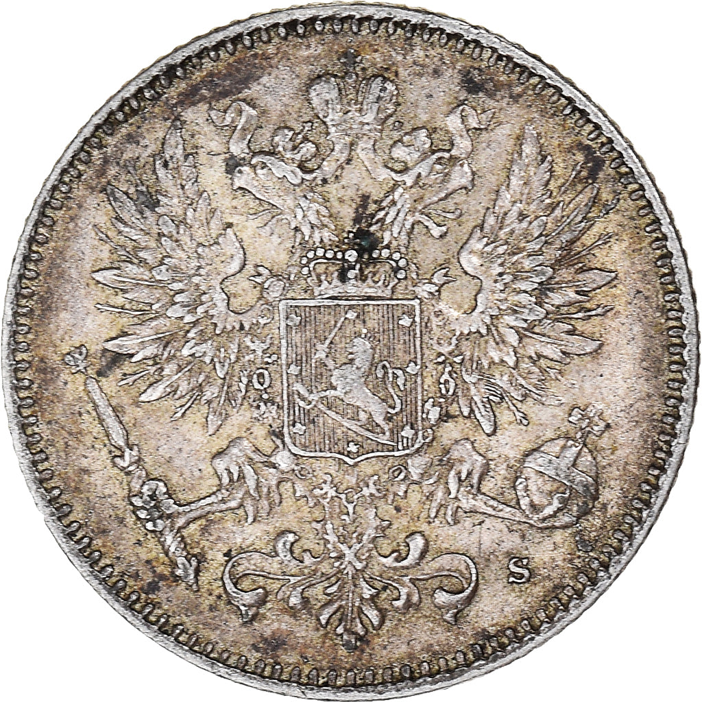 Moneta, Finlandia, Nicholas II, 50 Penniä, 1914, SPL-, Argento, KM:2.2