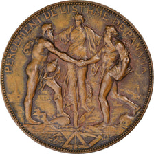 France, Medal, Souscripteurs pour le Percement de l'Isthme, 1880, Roty