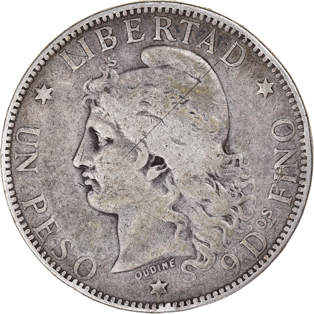 Munten, Argentinië, Peso, 1883, FR+, Zilver, KM:29