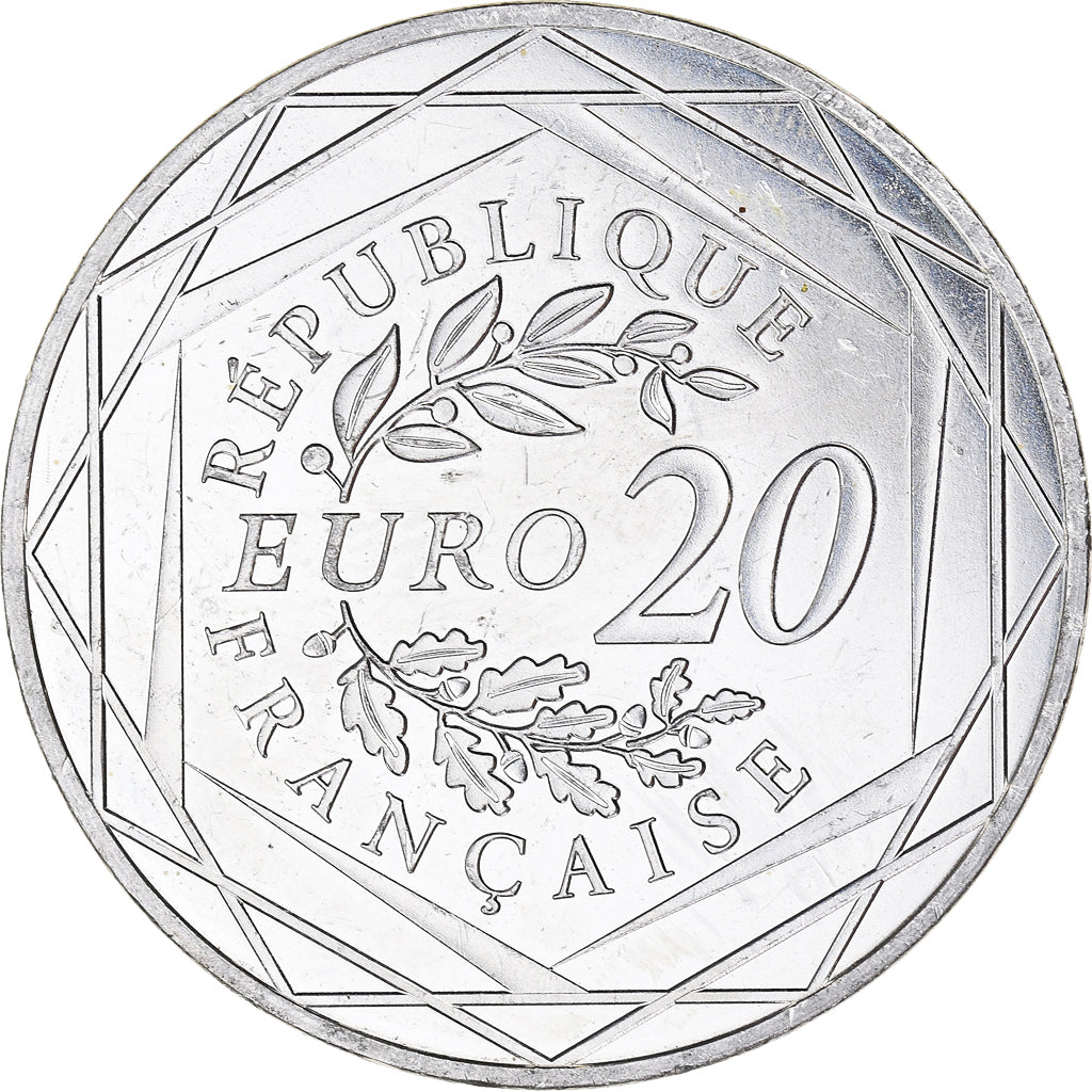 France, 20 Euro, Marianne, Egalité, 2018, Paris, MS(60-62), Silver