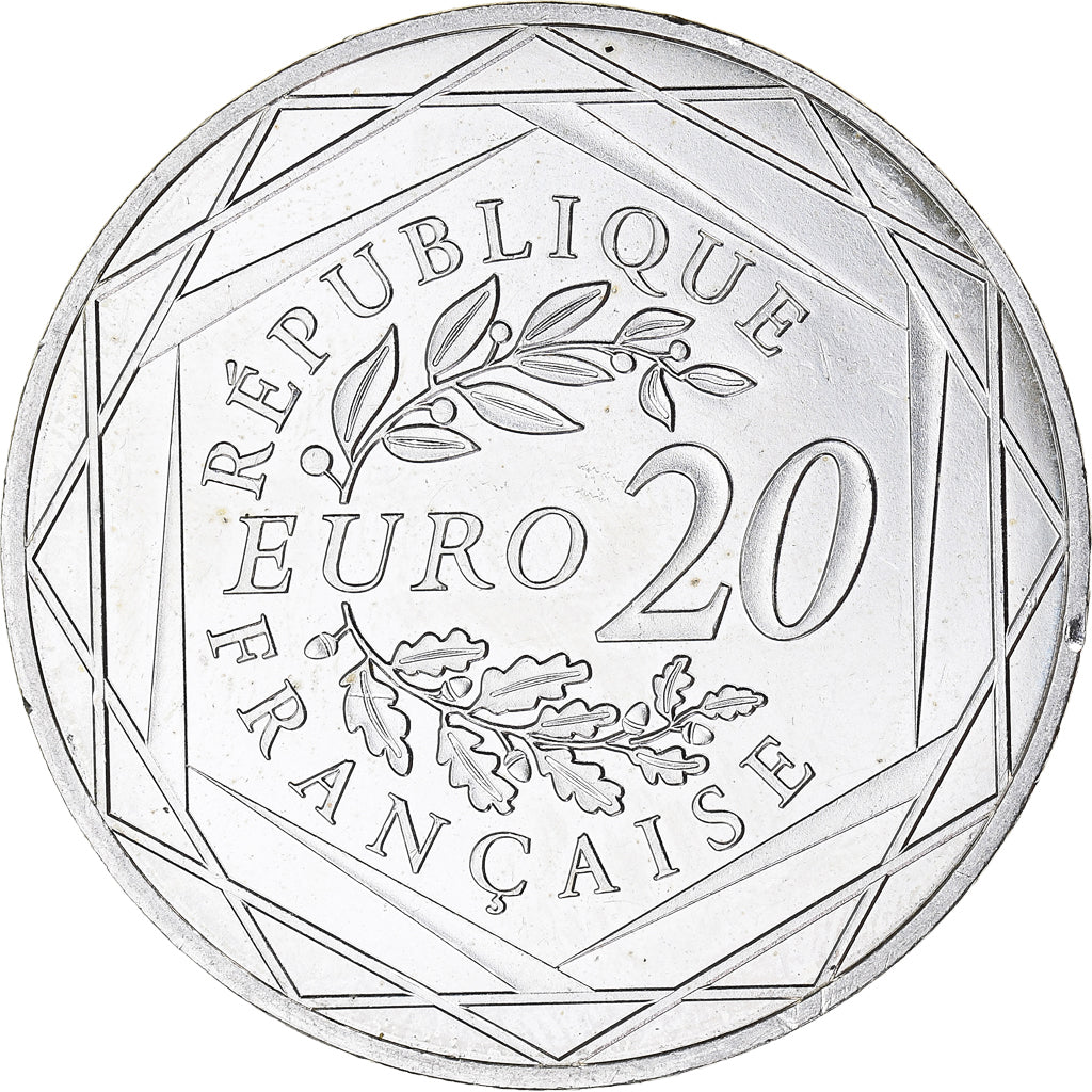 France, 20 Euro, Marianne, Fraternité, 2019, Paris, MS(63), Silver
