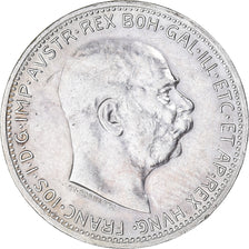 Munten, Hongarije, Franz Joseph I, Korona, 1914, Budapest, ZF+, Zilver, KM:492