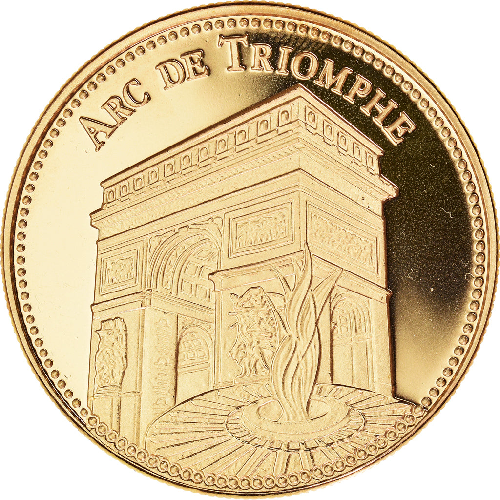 France, Medal, Paris - L'Arc de Triomphe, MS(65-70), Copper Gilt