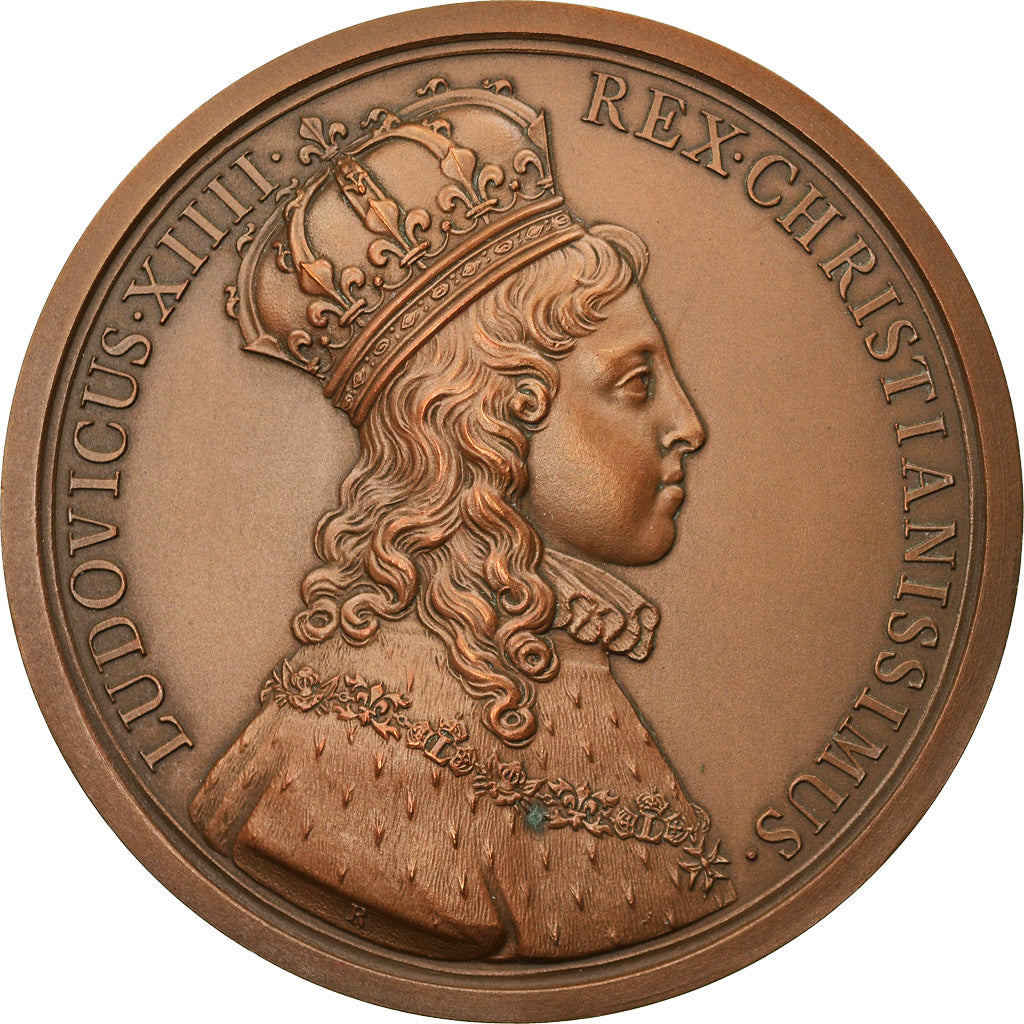 France, Medal, VIlle de Reims, Sacre de Louis XIV, History, Molart, MS(65-70)