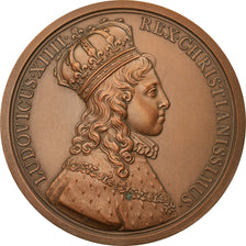 France, Medal, VIlle de Reims, Sacre de Louis XIV, History, Molart, MS(65-70)